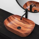Накладной умывальник Rea Belinda Wood Matt